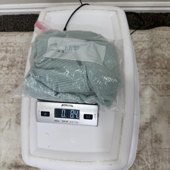 Bianco & Blu Sweater Womens Large Mint Green Cashmere Silk Wool Blend Made Italy - Picture 9 of 9